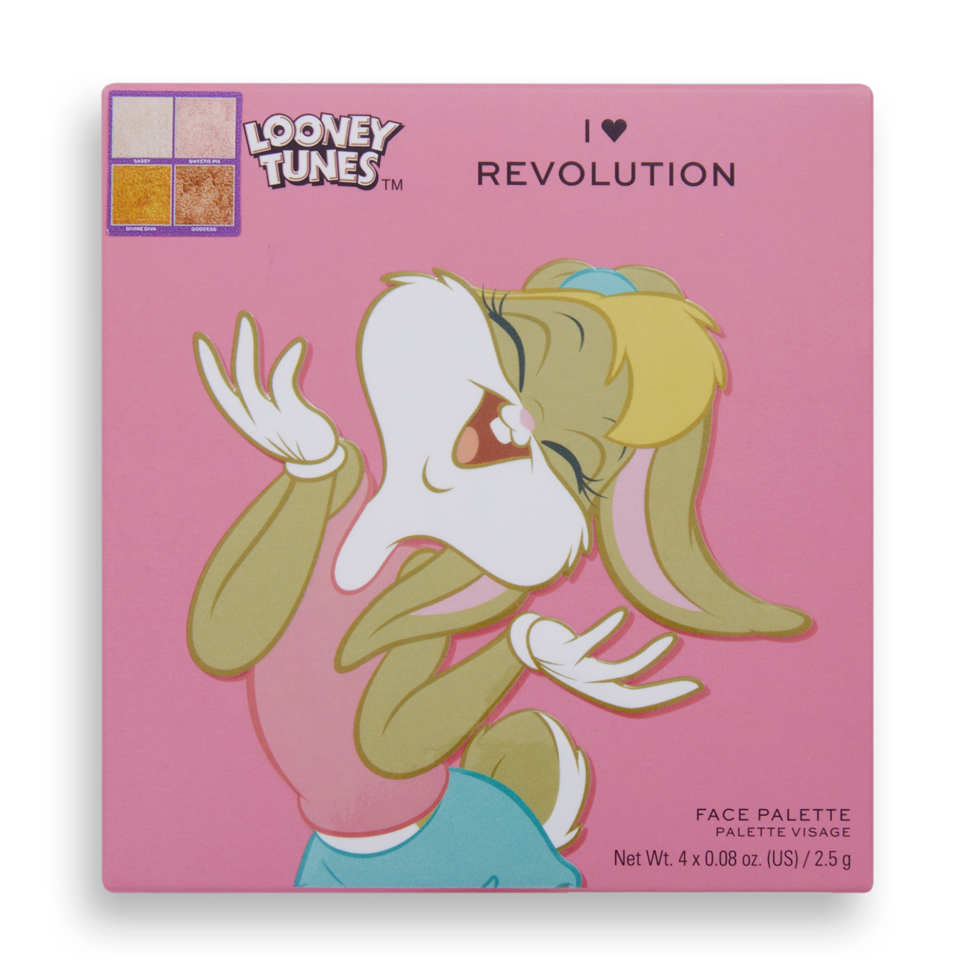 I Heart Revolution Paletka rozjasňovačů Looney Tunes X Lola (Highlighter Palette) 9 g