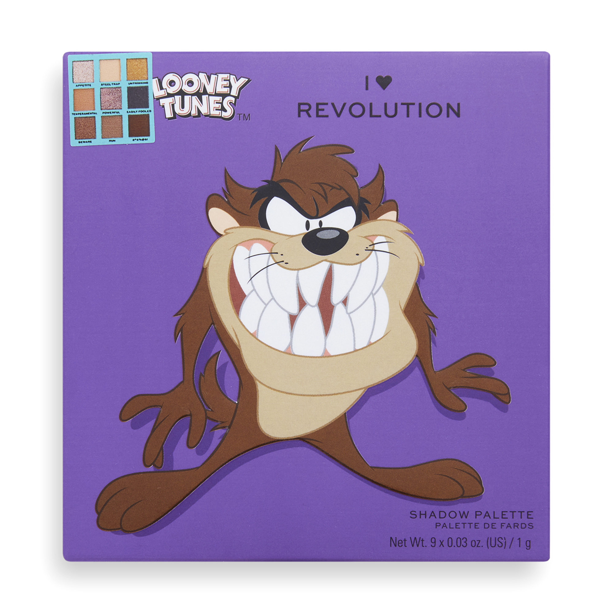 I Heart Revolution Paletka očních stínů Looney Tunes X Taz (Mini Shadow Palette) 9 g
