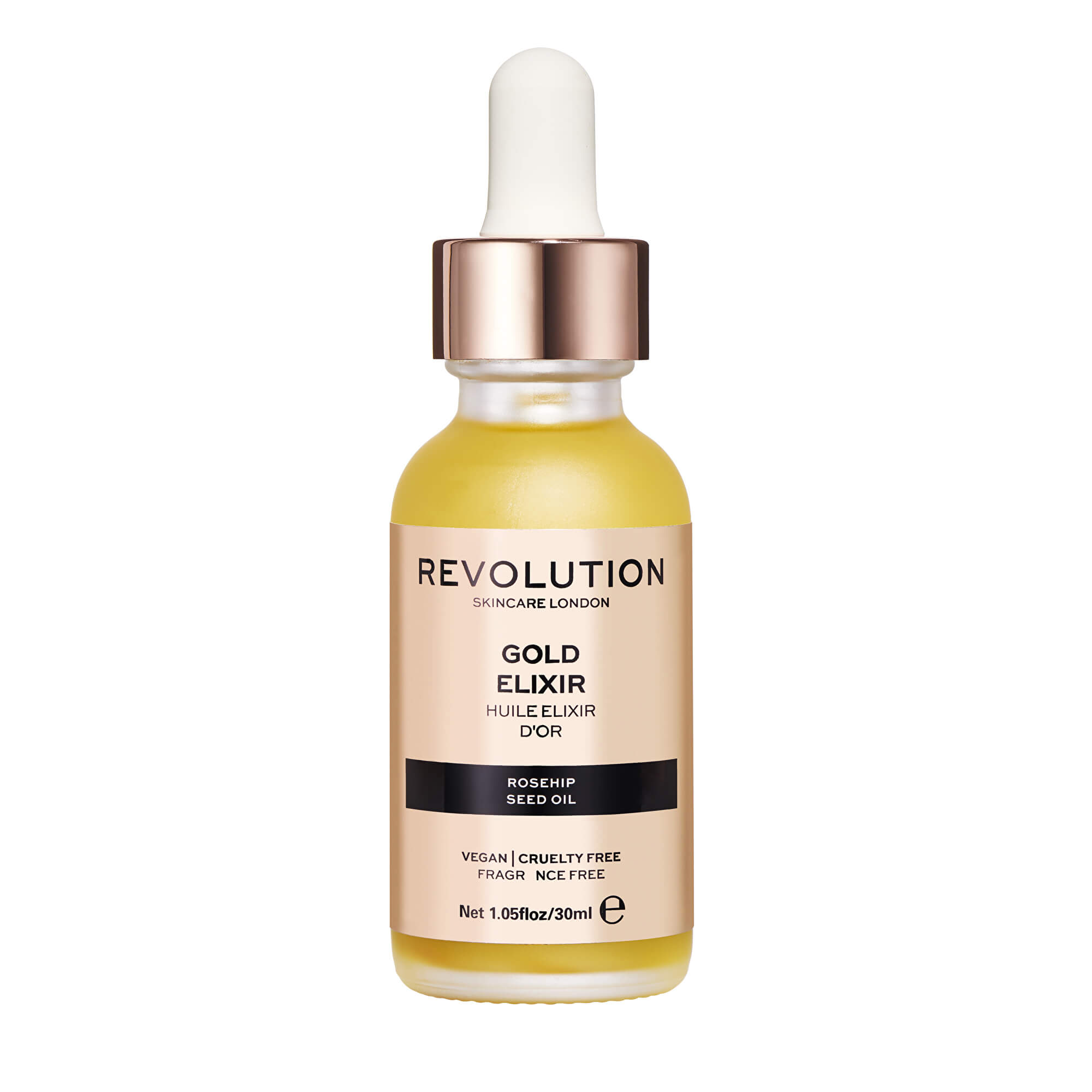 Revolution Skincare Pleťové sérum s šípkovým olejem (Revolution Skincare Rosehip Seed Oil-Gold Elixir) 30 ml