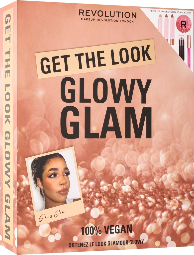 Revolution Dárková sada dekorativní kosmetiky Get The Look: Glowy Glam