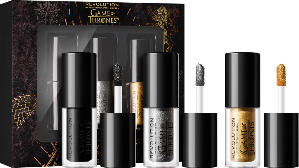 Makeup Revolution X Game Of Thrones metalické očné tiene 3x1,8 ml