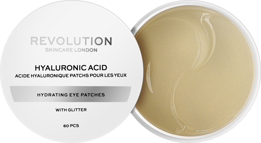 Revolution Skincare Třpytivé hydratační polštářky pod oči Hyaluronic Acid (Hydrating Eye Patches) 60 ks