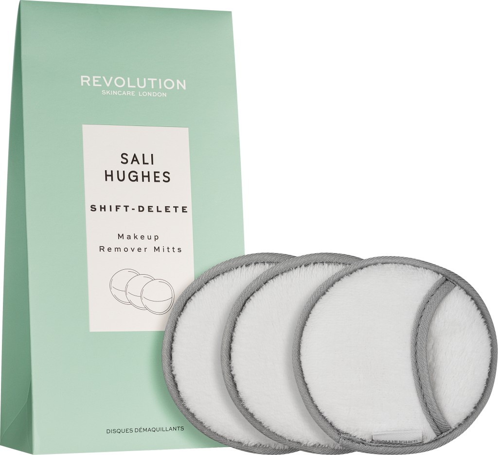 Revolution Znovupoužiteľné odličovacie tampóny X Sali Hughes (Shift-Delete Make-up Remover Mitts) 3 ks