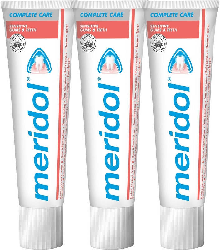 Meridol Complete Care zubná pasta pre citlivé zuby 3x75 ml