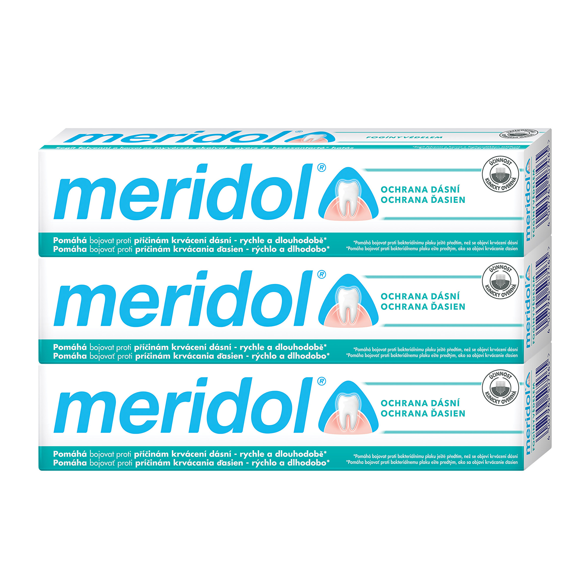 Meridol Zubní pasta proti zánětu dásní tripack 3 x 75 ml