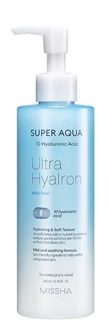 Missha Hydratačný peelingový gél na tvár Super Aqua Ultra Hyalron (Mild Peel) 250 ml