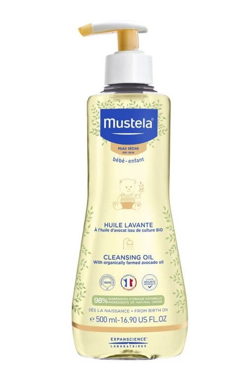 Mustela Dětský sprchový a koupelový olej pro suchou pokožku (Cleansing Oil) 500 ml