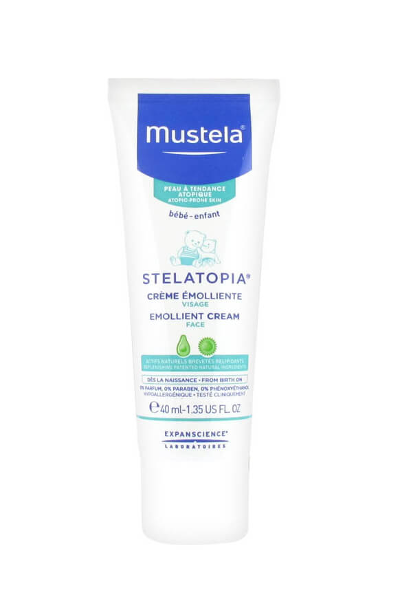 Levně Mustela Dětský krém na obličej pro extrémně suchou a atopickou pleť Stelatopia (Emollient Face Cream) 40 ml