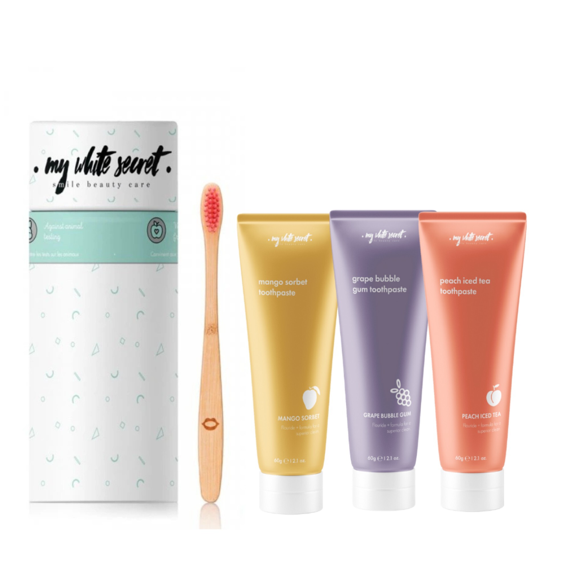 My White Secret Súprava Ovocné pasty + kefka