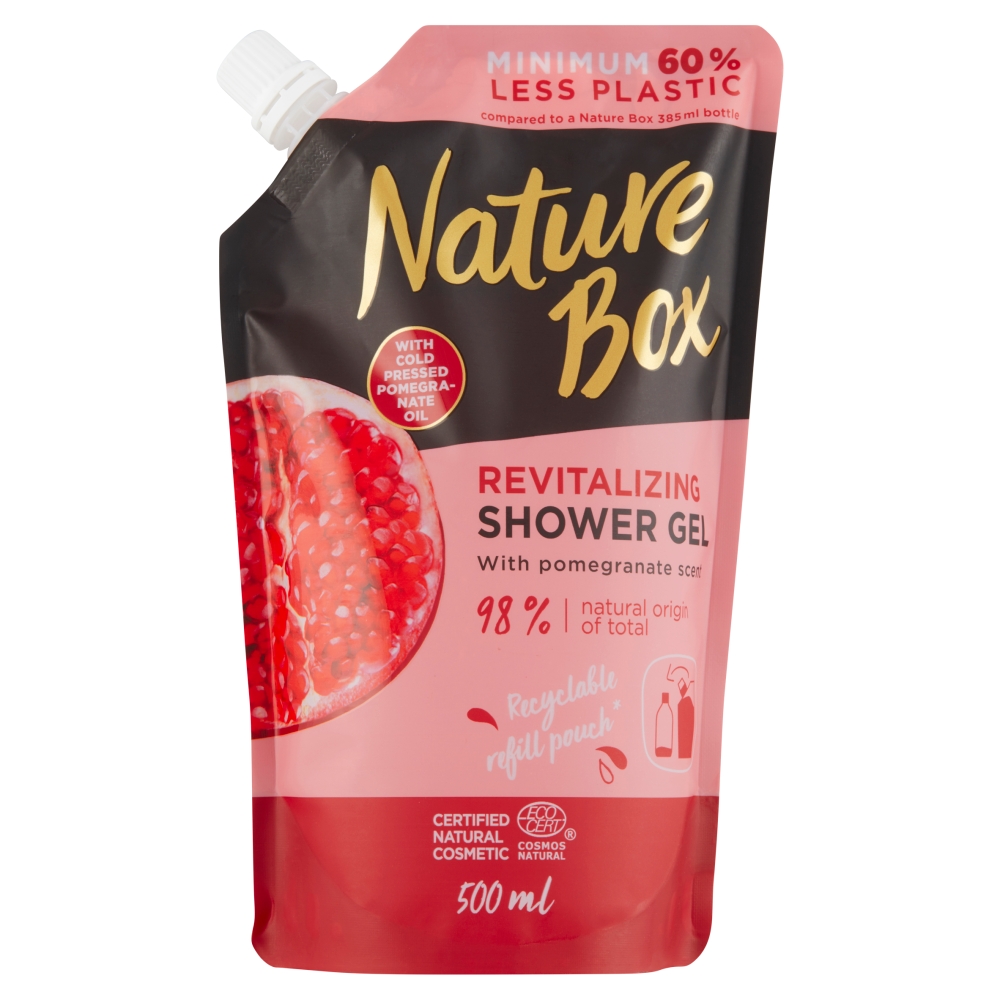 Nature Box Sprchový gel Granátové jablko - náhradní náplň 500 ml