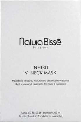 Natura Bissé Hydratačná maska na krk a dekolt s kyselinou hyalurónovou Inhibit (V-Neck Mask) 12 ks