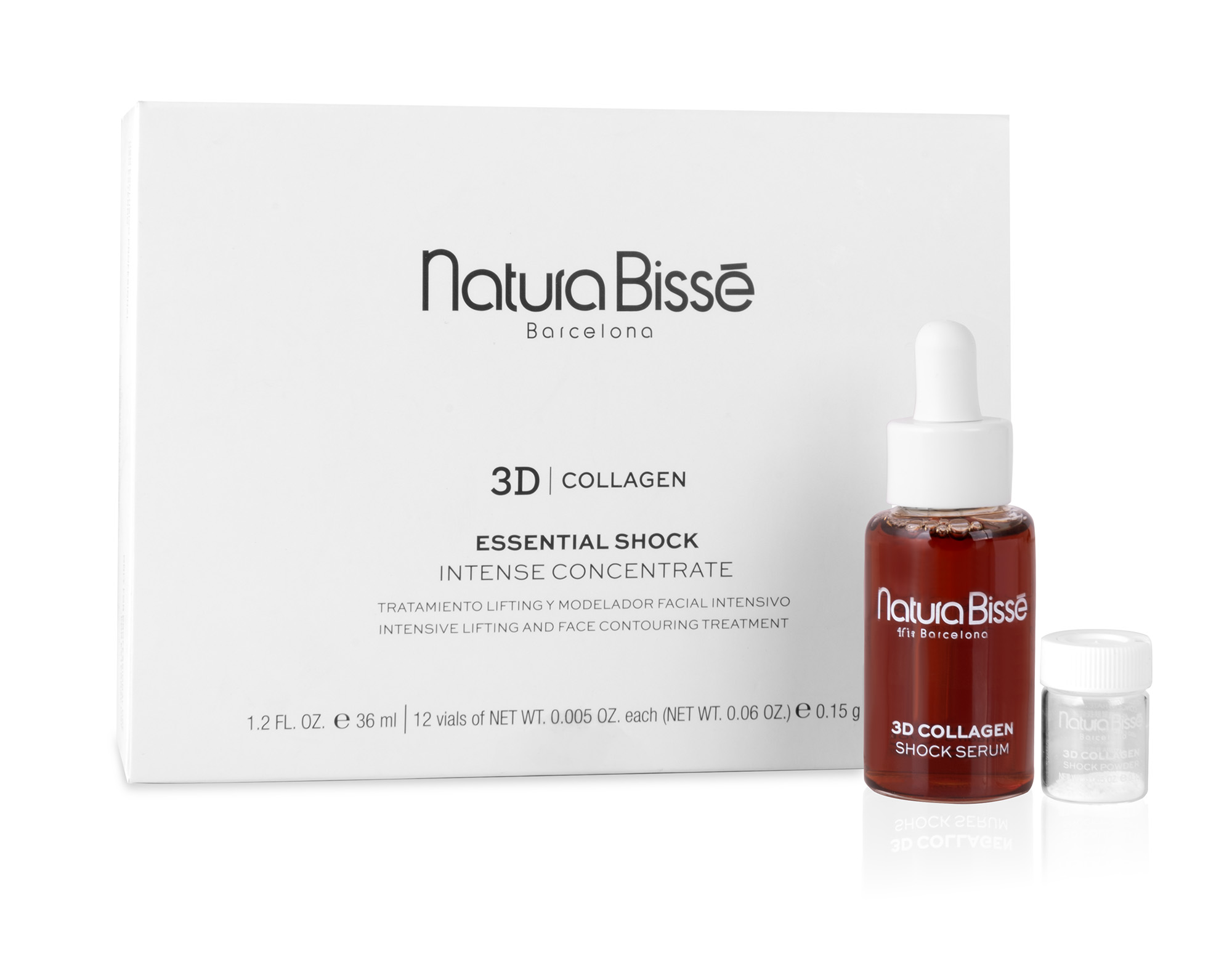 Natura Bissé Intenzivní pleťové sérum 3D Collagen Essential Shock (Intense Concentrate) 12 x 0,15 g + 36 ml