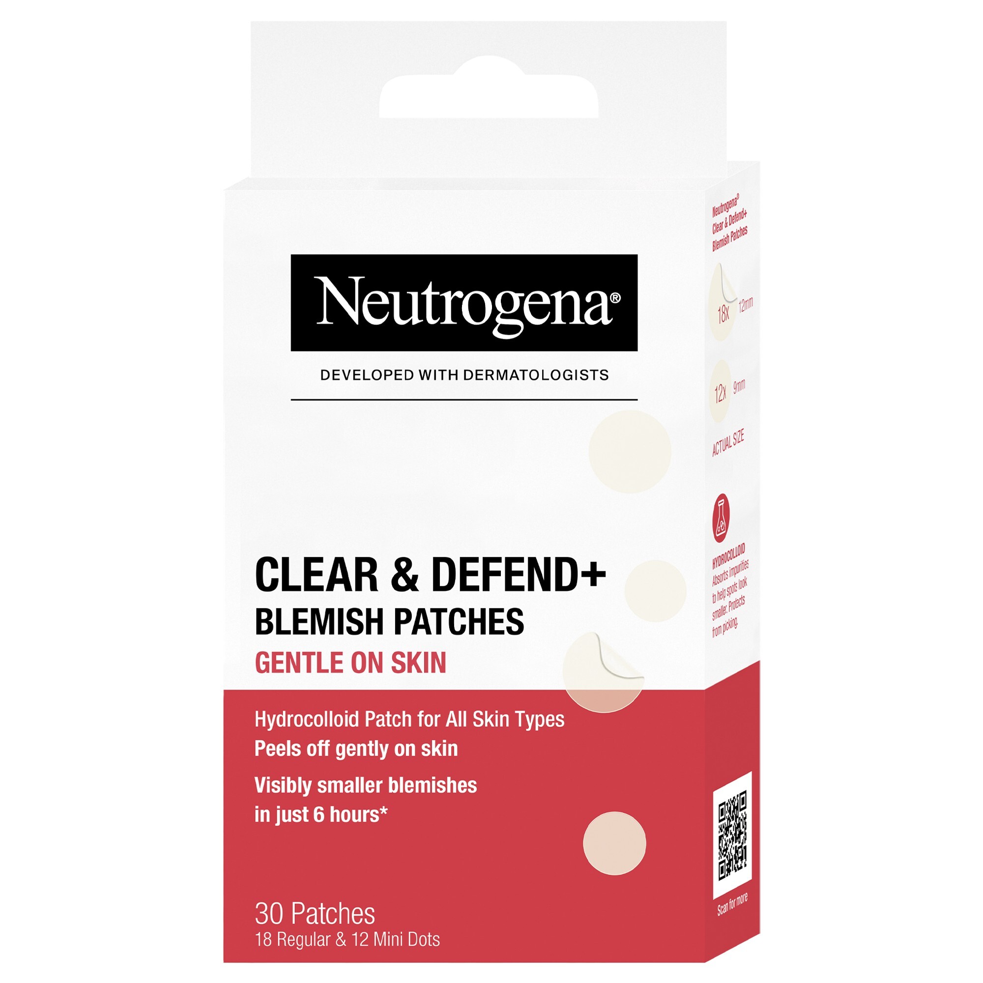 Neutrogena Náplasti na nedokonalosti Sensitive Clear & Defend+ 30 ks