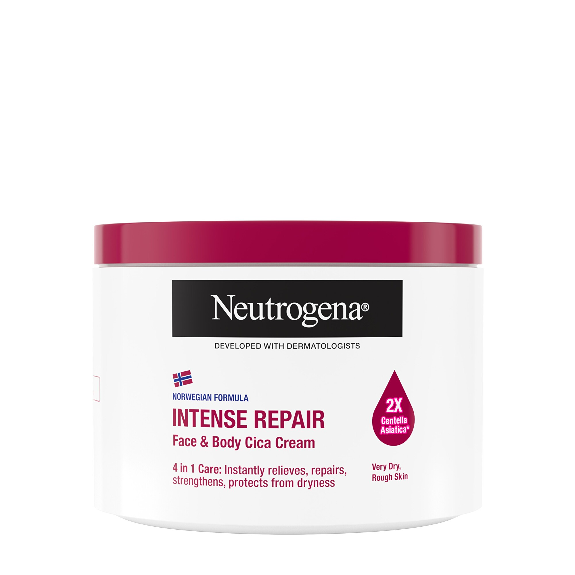 Neutrogena Intenzívne regeneračný krém na tvár a telo (Face & Body Cica Cream) 400 ml