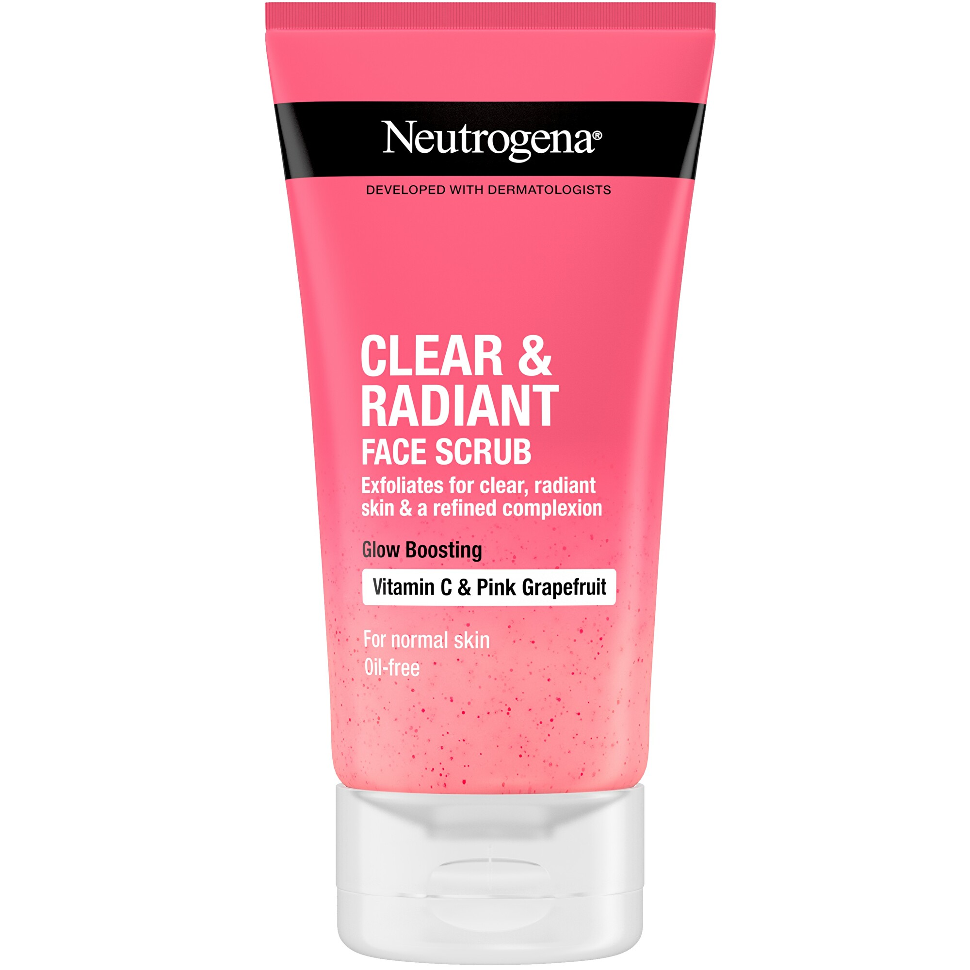 Neutrogena Osvěžující peeling s výtažkem z růžového grepu Clear & Radiant (Face Scrub) 150 ml