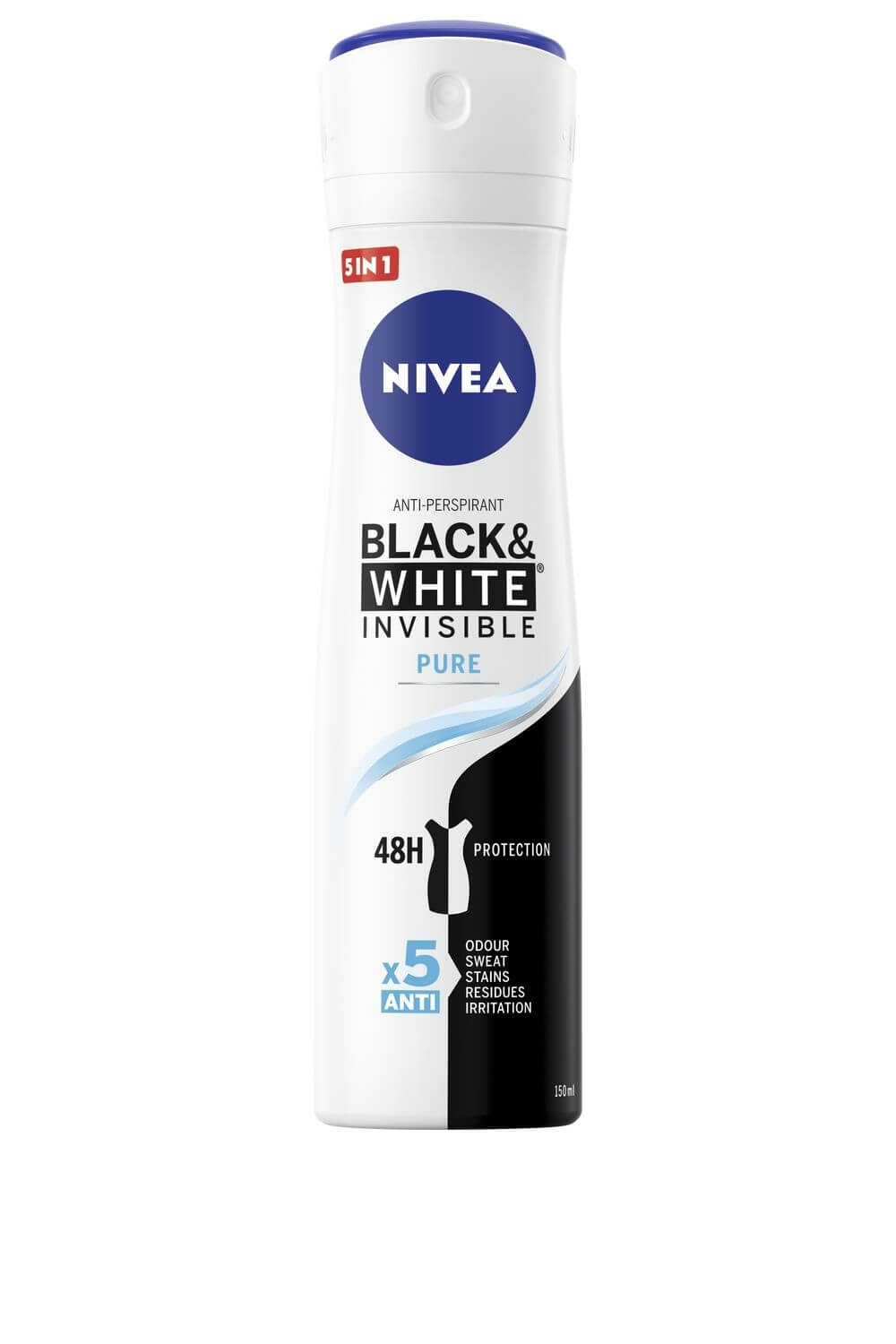 Antiperspirant ve spreji Black & White Invisible Pure 150 ml