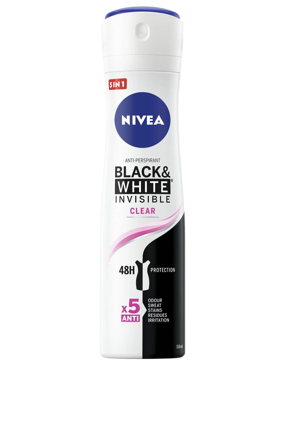 Antiperspirant ve spreji Invisible For Black & White Clear 150 ml