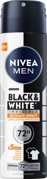 Nivea Antiperspirant ve spreji Men Invisible Black & White Ultimate Impact 150 ml