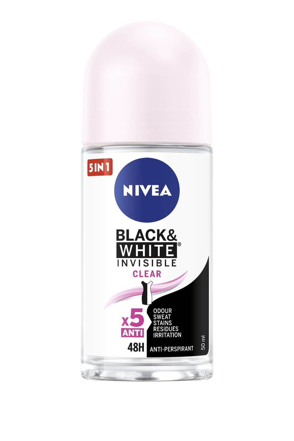 Kuličkový antiperspirant Invisible For Black & White Clear 50 ml