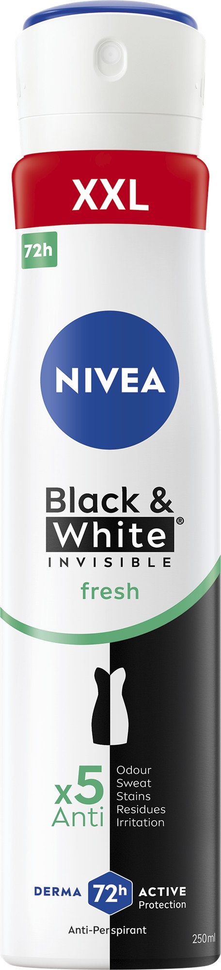 Nivea Antiperspirant ve spreji B&W Fresh Anti-Perspirant 250 ml