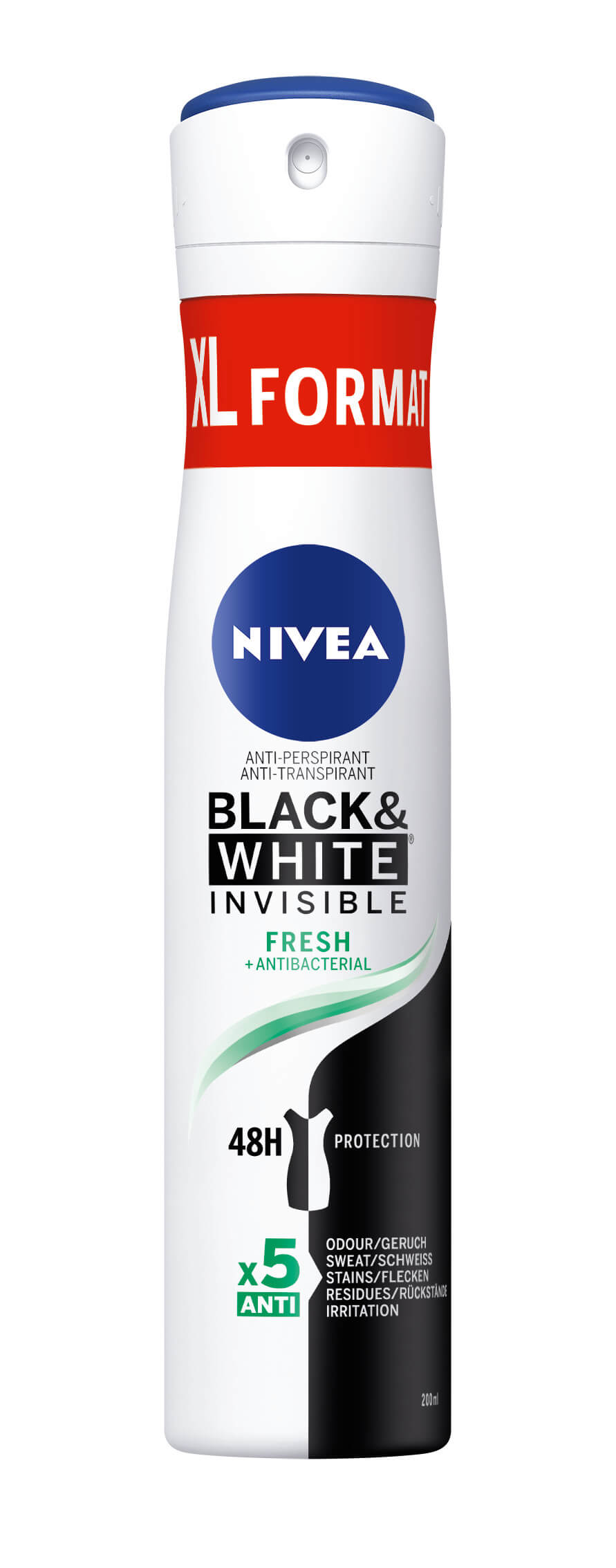 Nivea Antiperspirant ve spreji Black & White Invisible Fresh (Anti-perspirant) 200 ml
