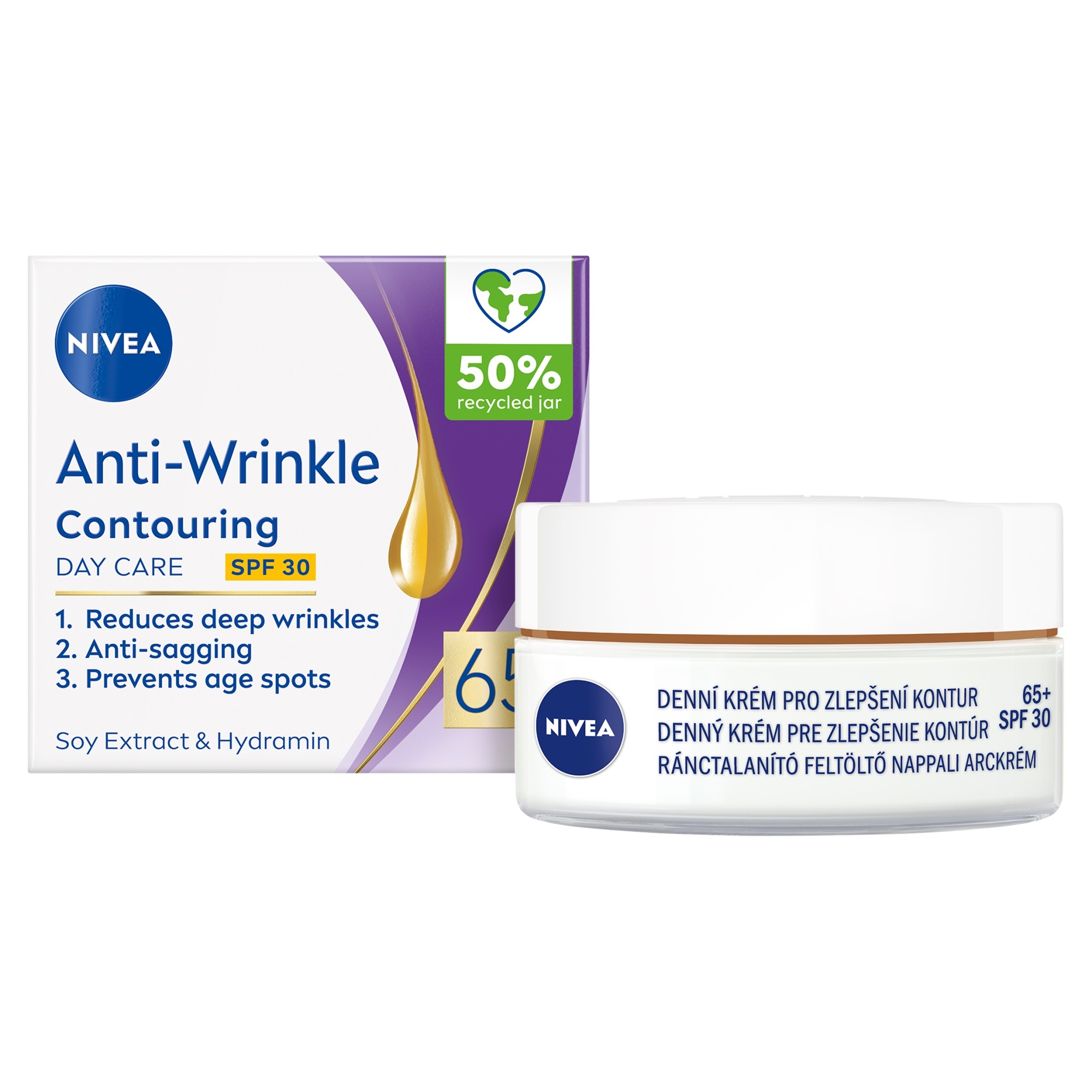 Nivea Denný krém na zlepšenie kontúr 65+ SPF 30 (Anti-Wrinkle Contouring Day Care) 50 ml