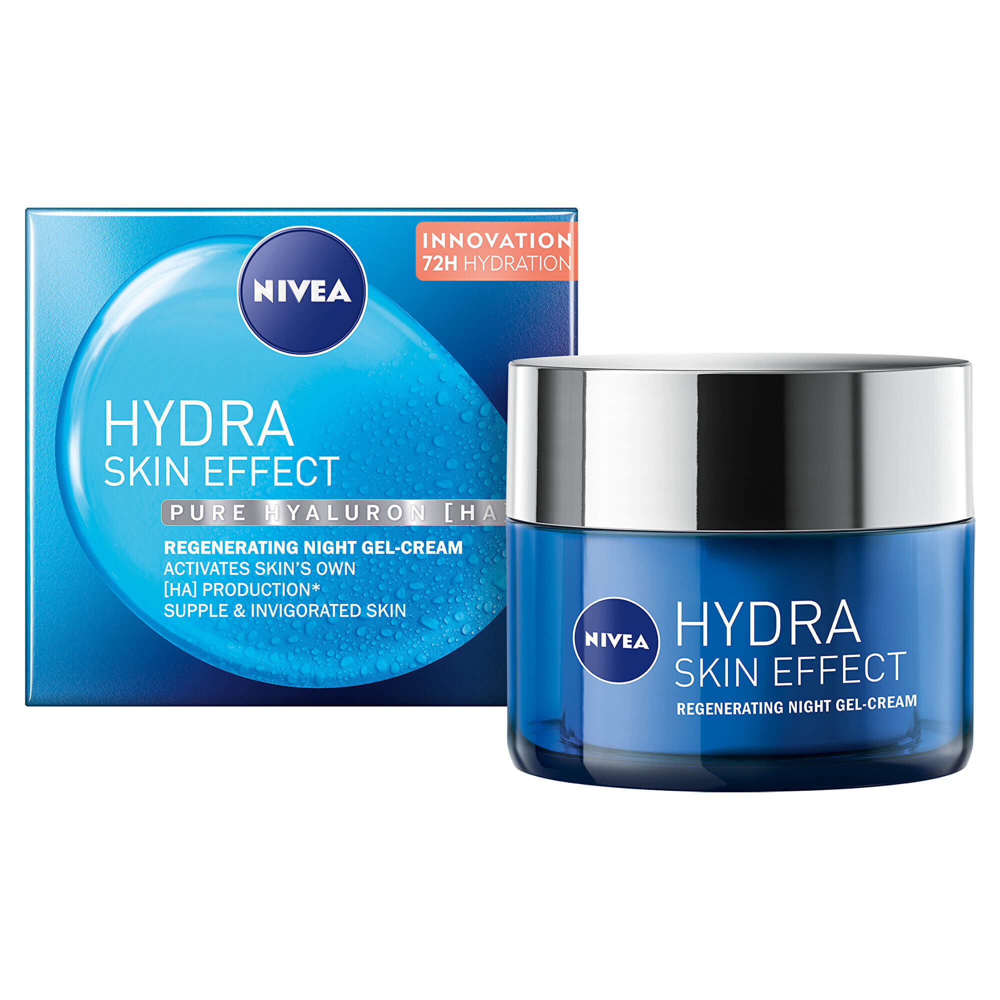 Levně Nivea Regenerační noční hydratační gel-krém Hydra Skin Effect (Regenerating Night Gel-Cream) 50 ml