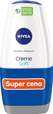 Nivea Creme Soft upokojujúci sprchový gél 2 x 500 ml (výhodné balenie)