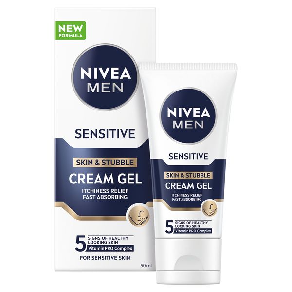 Nivea Krémový gél na citlivú pleť a strnisko Sensitive (Skin & Stubble Cream Gel) 50 ml