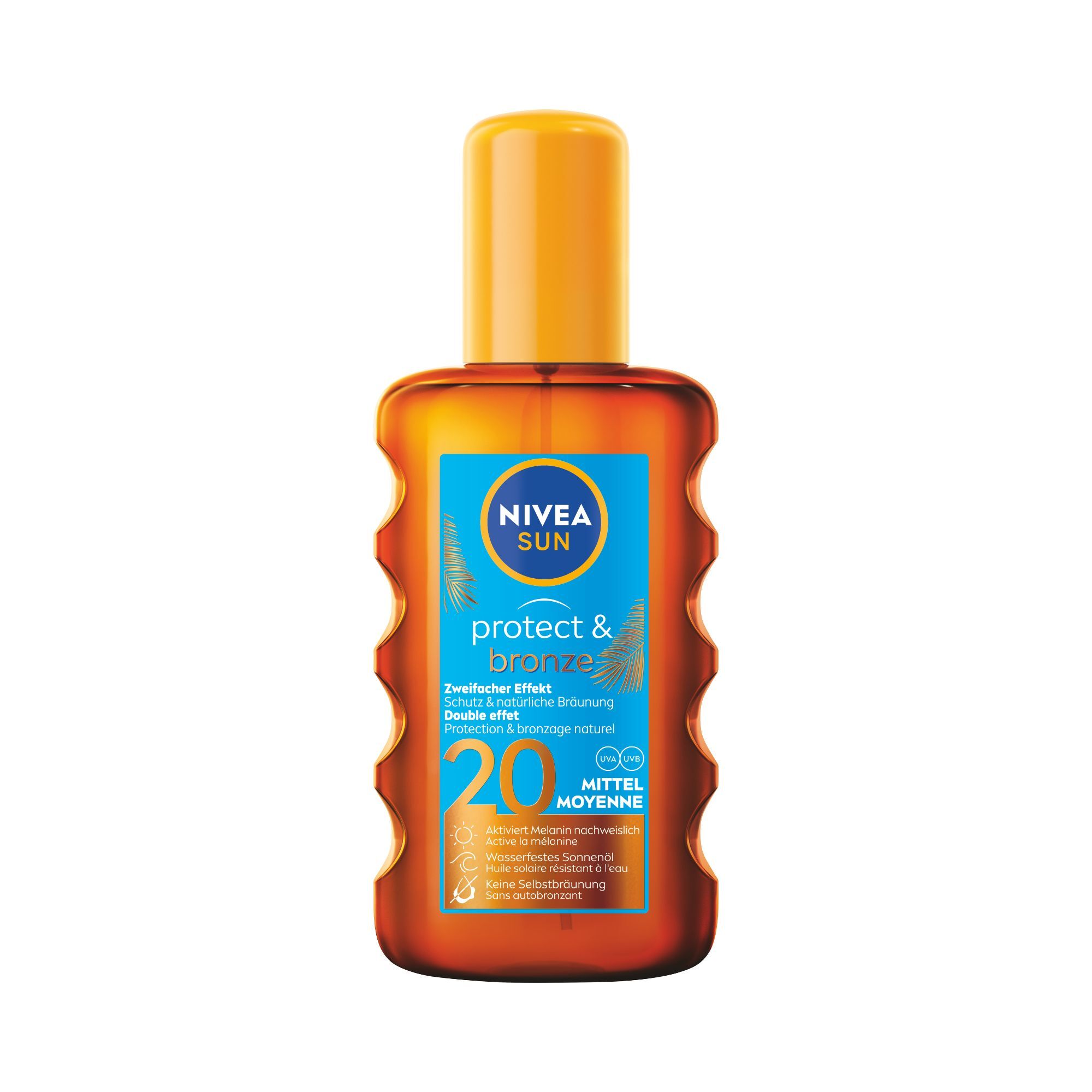 Nivea Olej na opalování ve spreji podporující zhnědnutí SPF 20 Sun (Protect & Bronze Oil) 200 ml