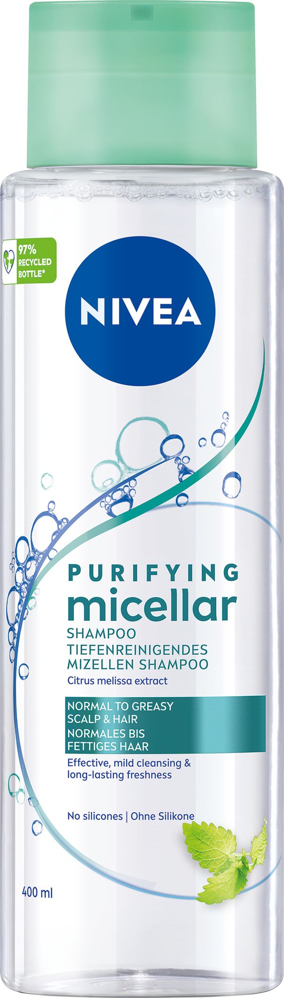 Levně Nivea Osvěžující micelární šampon pro normální až mastné vlasy (Micellar Shampoo) 400 ml