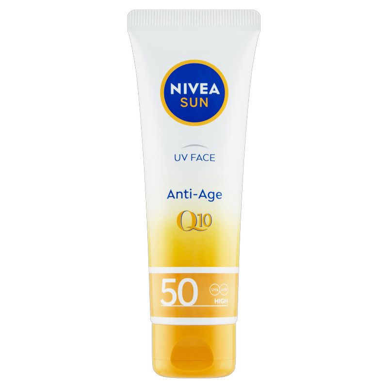 Levně Nivea Protivráskový krém na opalování SPF 50 (UV Face Q10 Anti-Age & Anti-Pigments) 50 ml