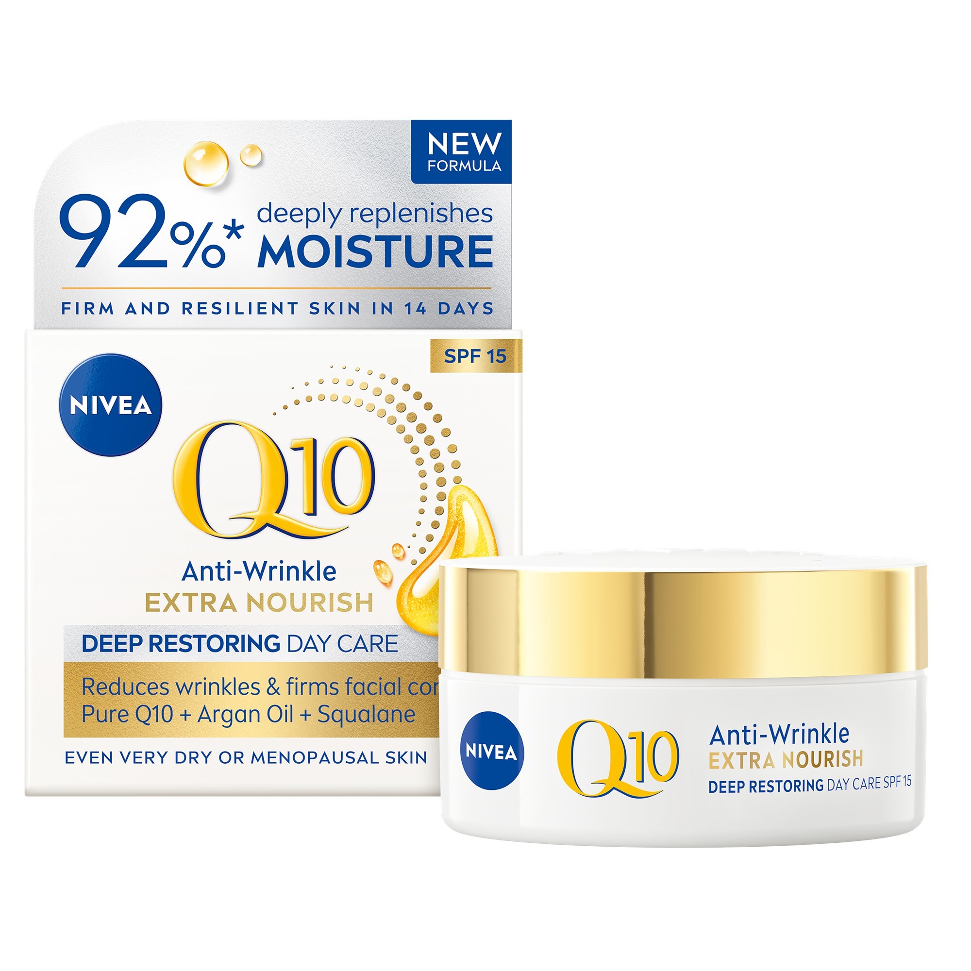 Nivea Výživný denný krém proti vráskam Q10 OF 15 (Anti-Wrinkle Extra Nourishing Cream) 50 ml