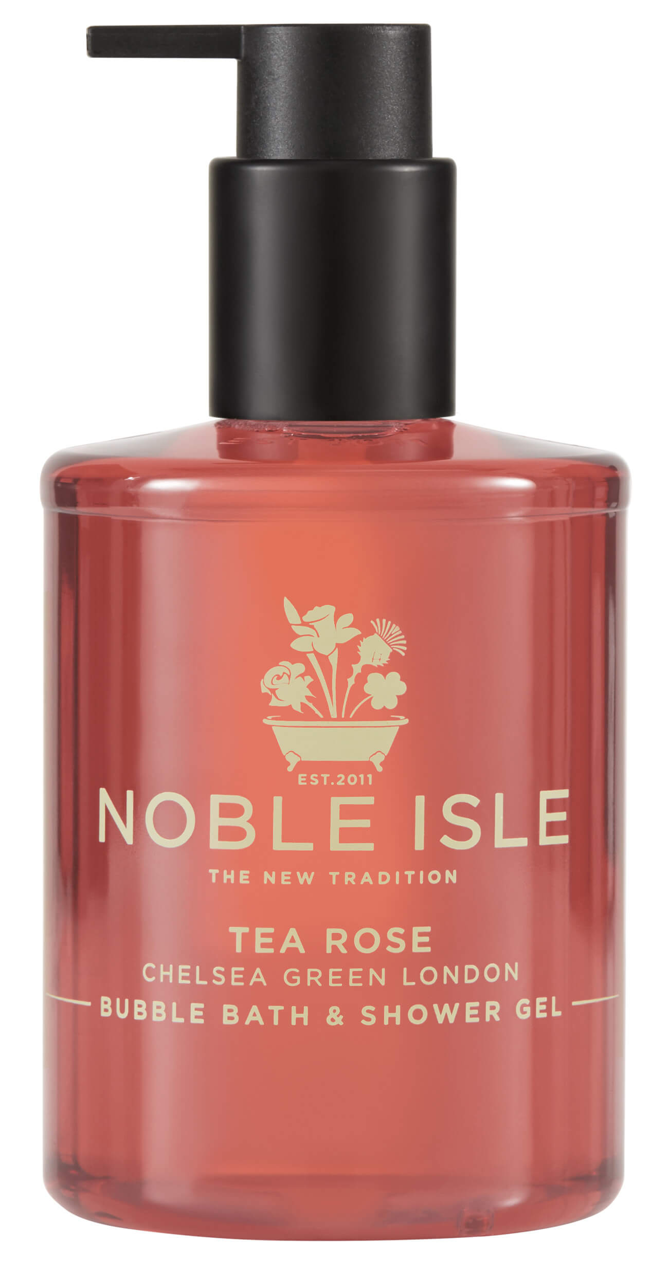 Noble Isle Koupelový a sprchový gel Tea Rose (Bubble Bath & Shower Gel) 250 ml