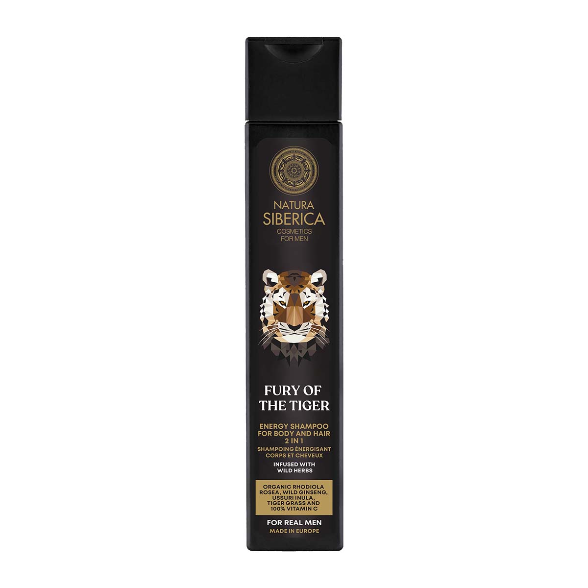 Natura Siberica Energizující šampon na vlasy a tělo Men Fury Of The Tiger (Energy Shampoo) 250 ml