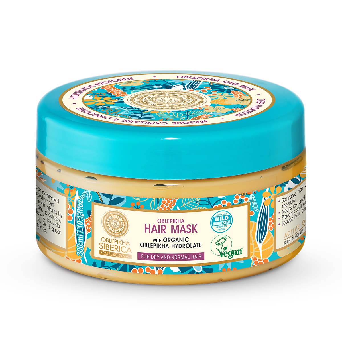 Natura Siberica Rakytníková hydratační maska pro normální a suché vlasy Oblepikha (Hair Mask) 300 ml