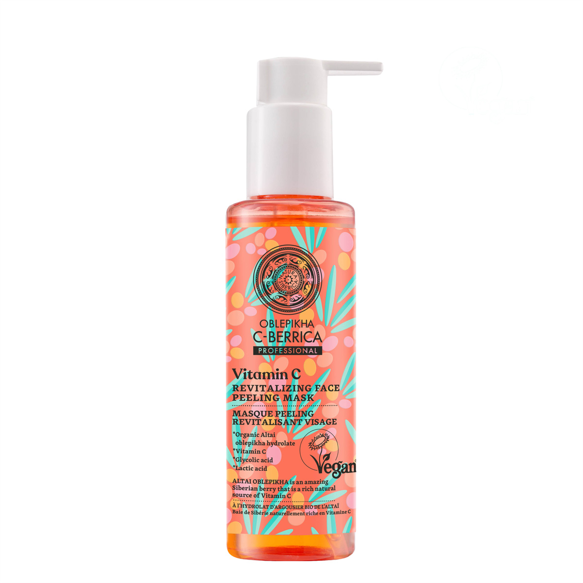 Natura Siberica Revitalizační peelingová maska na obličej Oblepikha C-Berrica Vitamin C (Revitalizing Face Peeling Mask) 145 ml