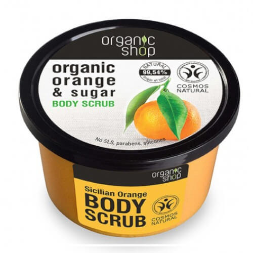 Organic Shop Tonizační tělový cukrový peeling Organic Orange & Sugar (Body Scrub) 250 ml