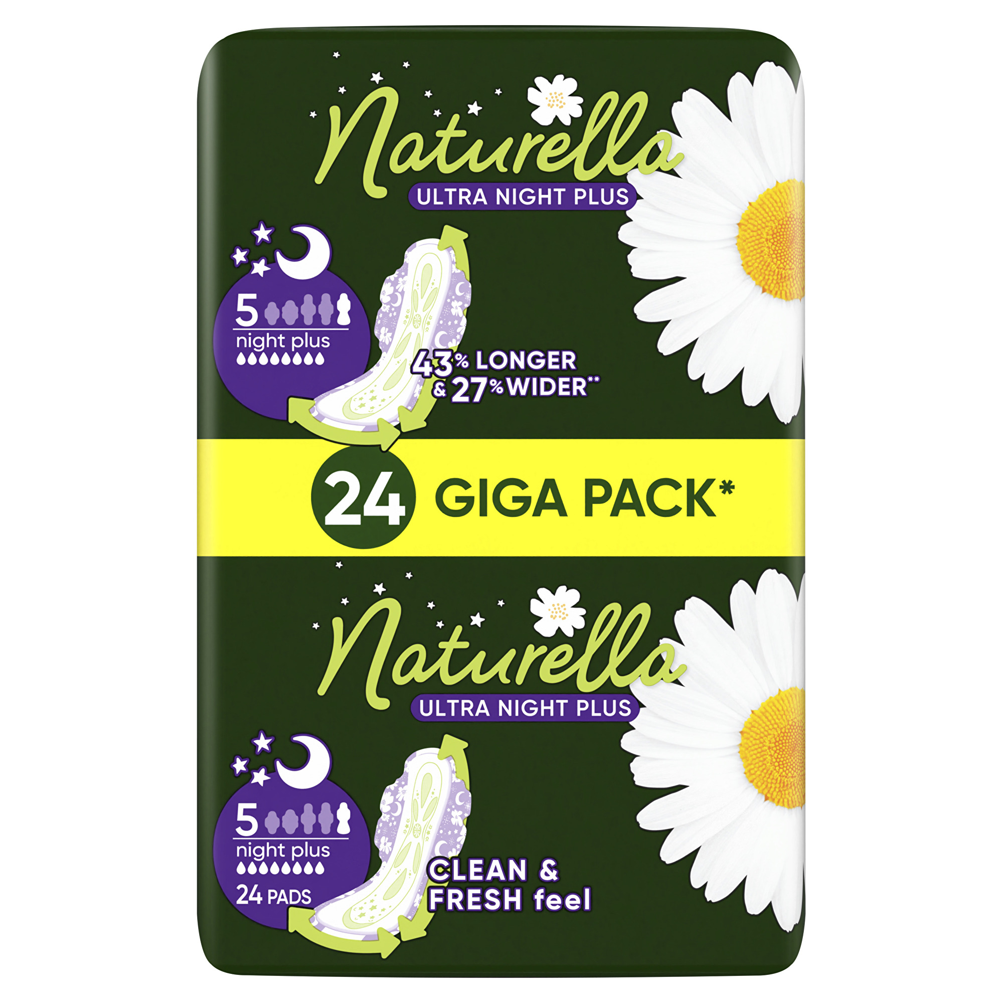 Naturella Dámske hygienické vložky na noc Ultra Night Plus 24 ks
