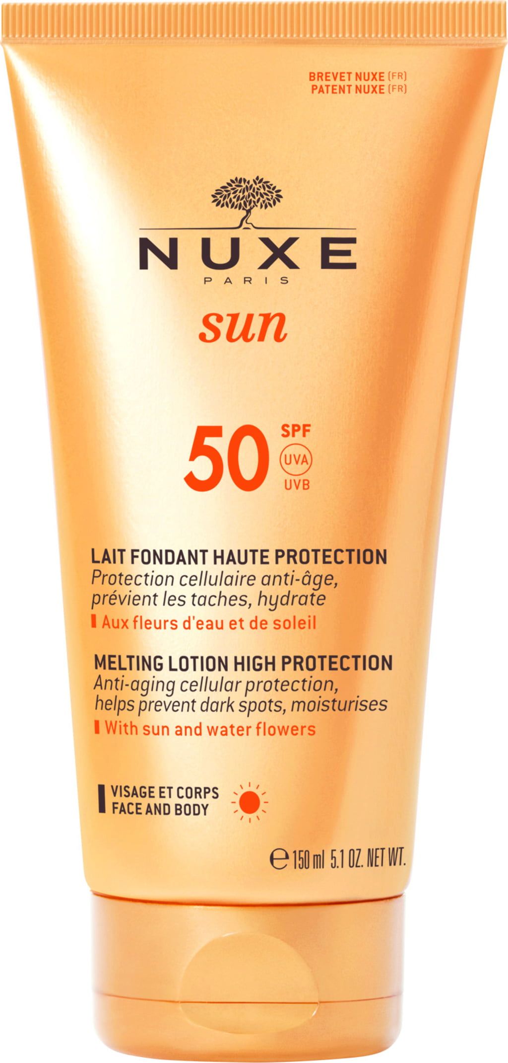 Nuxe Mlieko na opaľovanie pre telo a tvár SPF 50 Sun (Melting Lotion High Protection) 150 ml