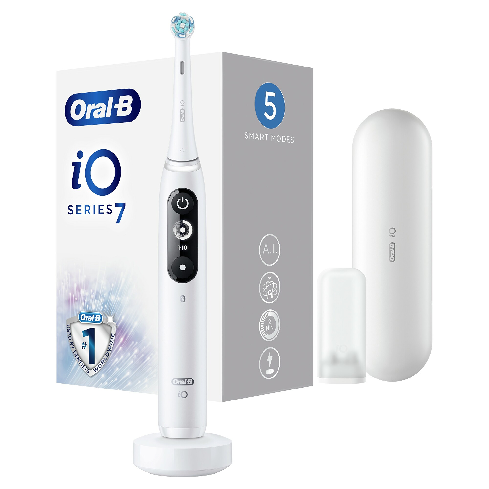 Levně Oral B Elektický zubní kartáček iO7 Series White Alabaster