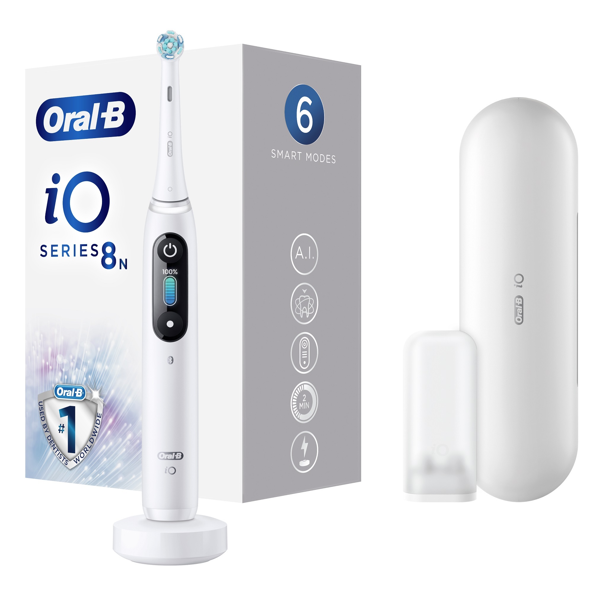 Oral B Elektický zubní kartáček iO8 Series White Alabaster