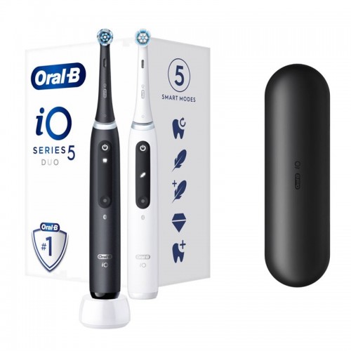 Oral B Elektrický zubní kartáček iO Series 5 Matt Black + Quite White Duo Pack
