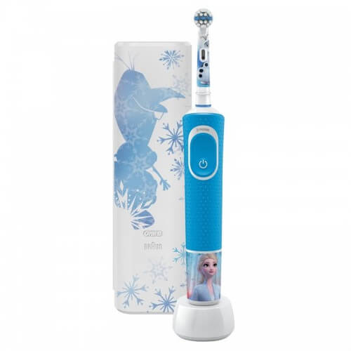 Oral B Elektrický zubní kartáček pro děti Vitality D100 Kids Frozen s cestovním pouzdrem