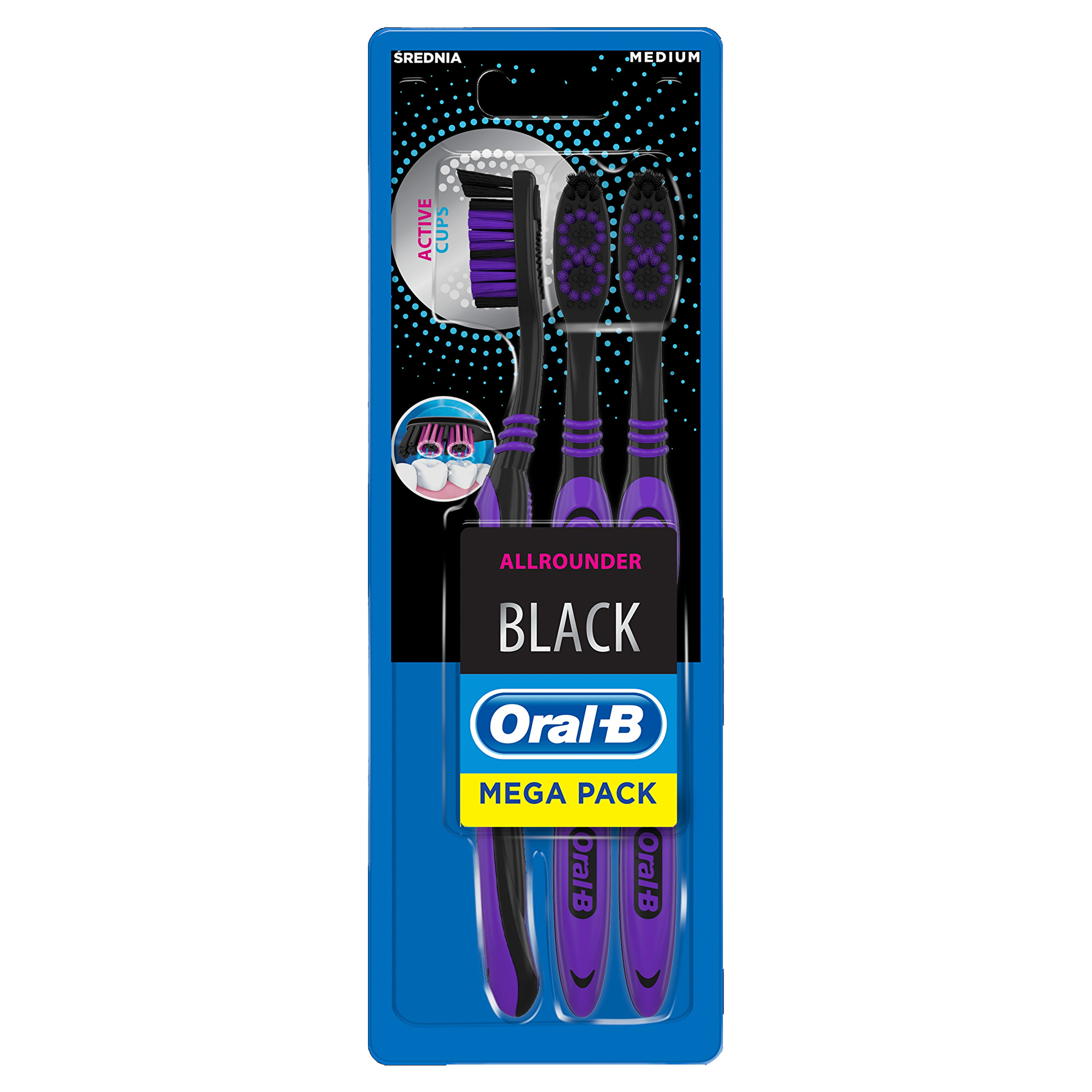 Oral B Zubná kefka AllRounder Medium 3 ks