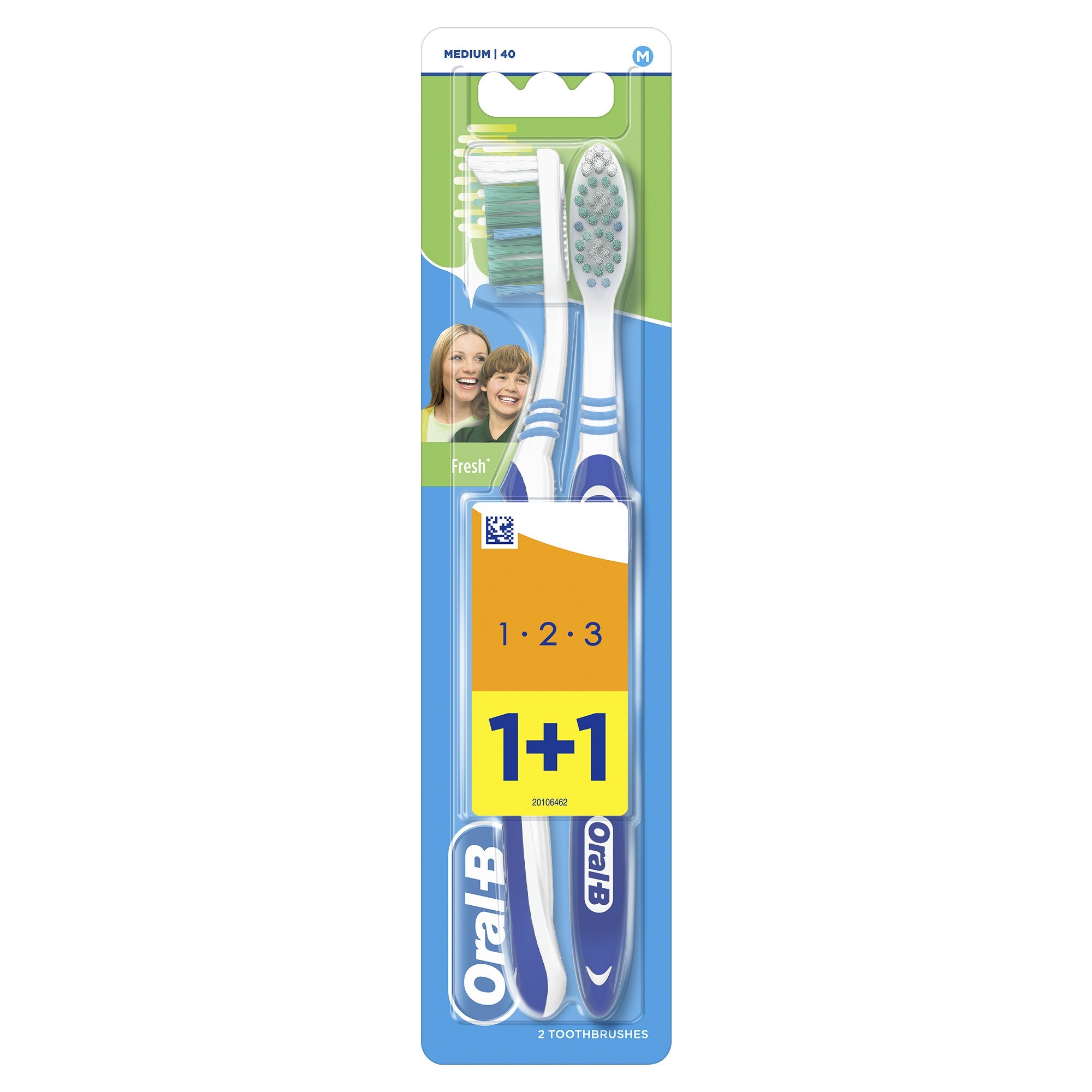 Oral B Zubná kefka Natural Fresh Medium 2 ks