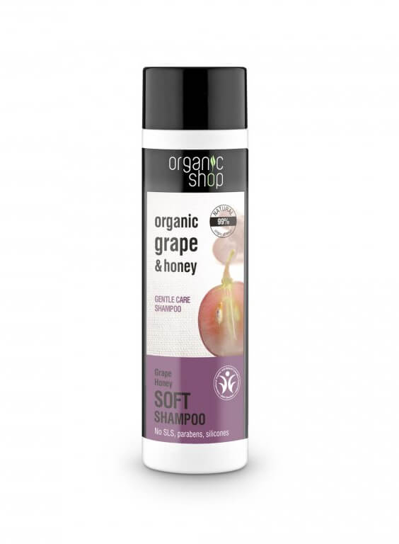Organic Shop Jemný pečující šampon Hrozny a med (Gentle Care Shampoo) 280 ml