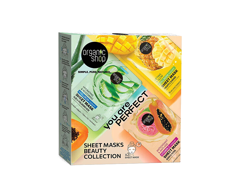 Organic Shop Darčeková sada plátienkových masiek You Are Perfect 3 ks