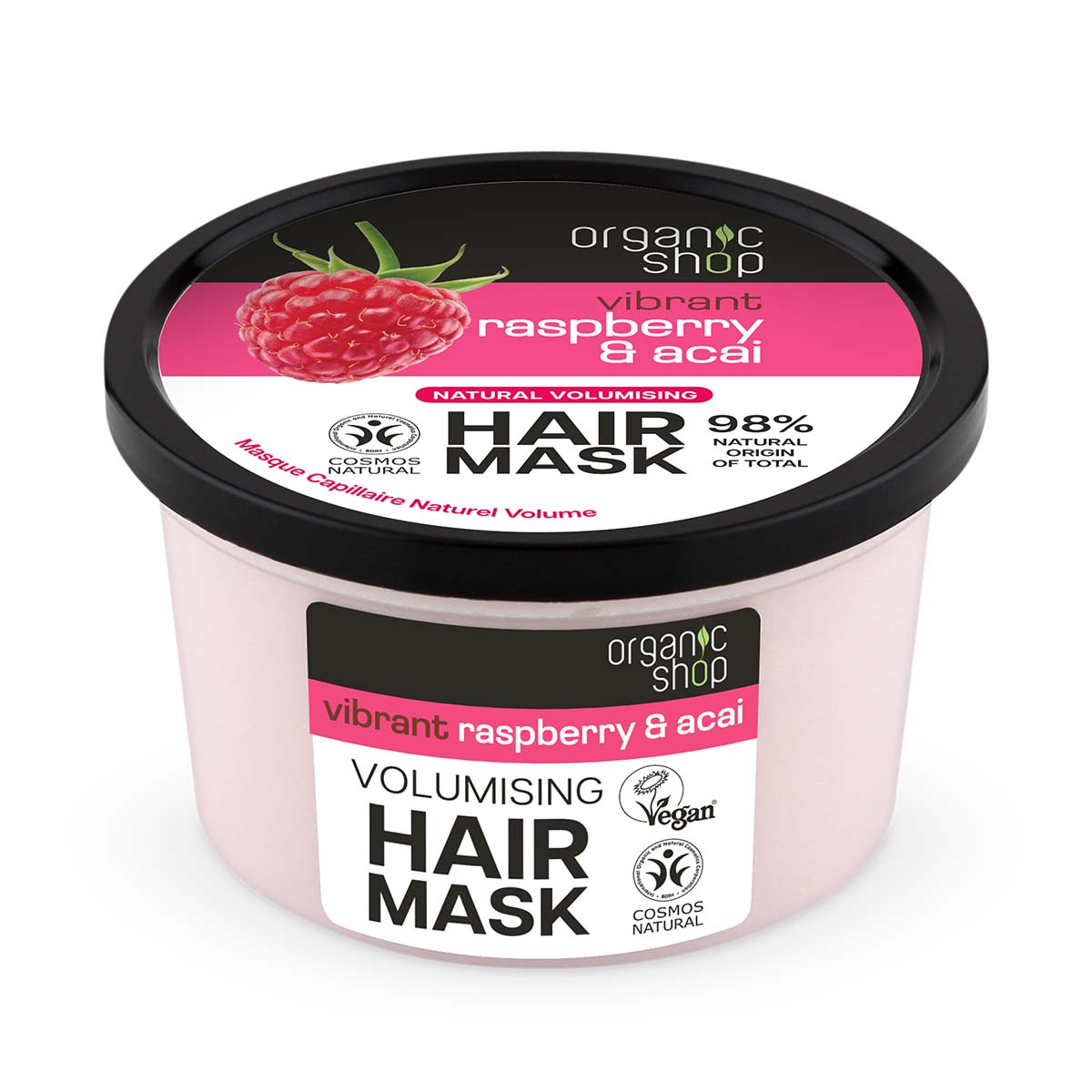 Organic Shop Maska pro objem vlasů Raspberry & Acai (Hair Mask) 250 ml