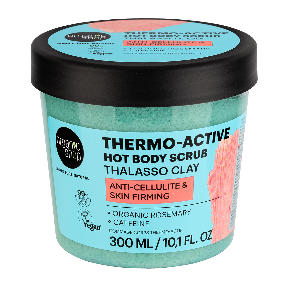 Organic Shop Hřejivý tělový peeling s jílem Thalasso Thermo-Active 300 ml
